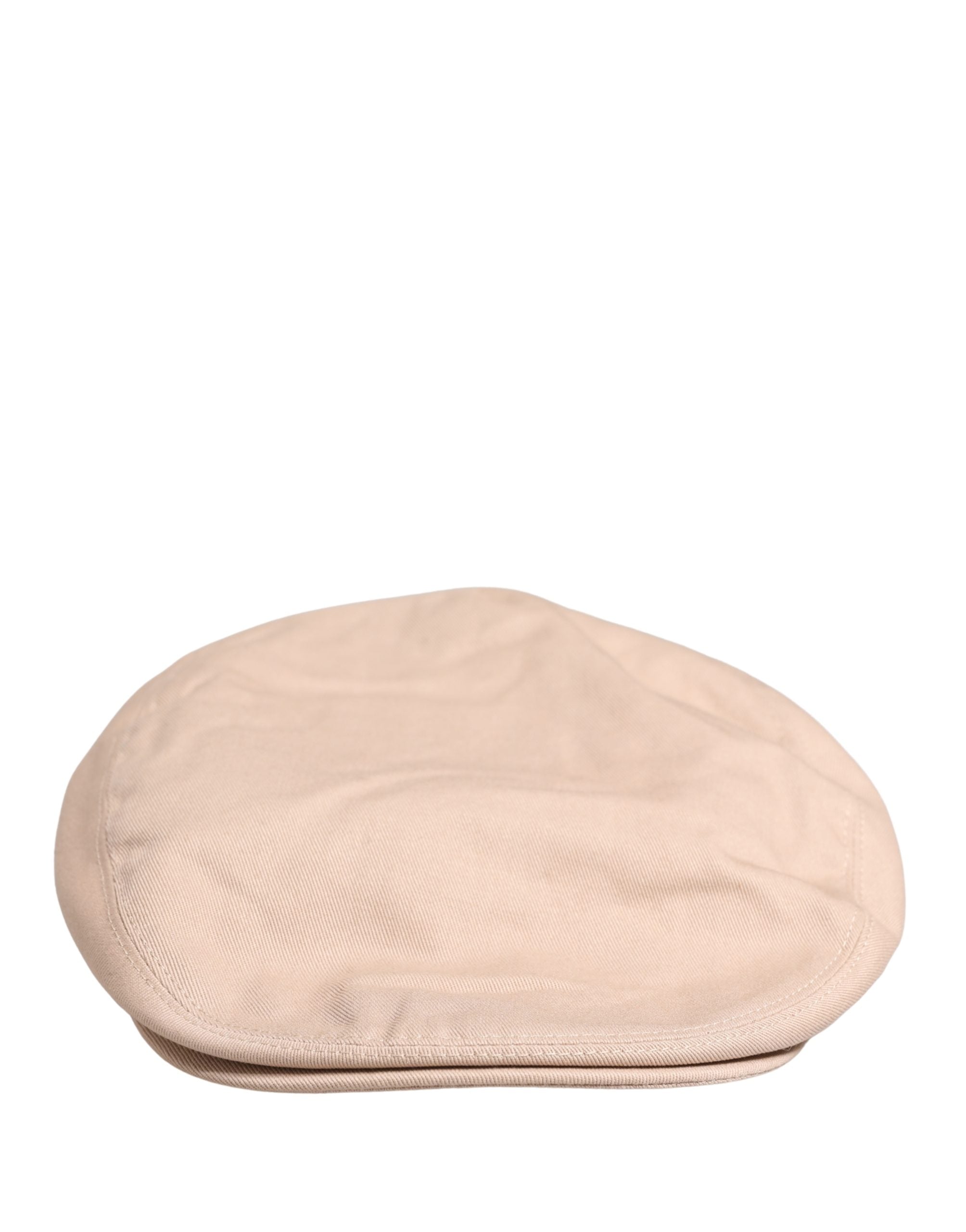 New Dolce & Gabbana Men Beige Cotton Newsboy Cloth Capello Hat