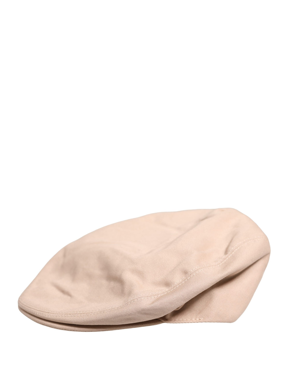 New Dolce & Gabbana Men Beige Cotton Newsboy Cloth Capello Hat