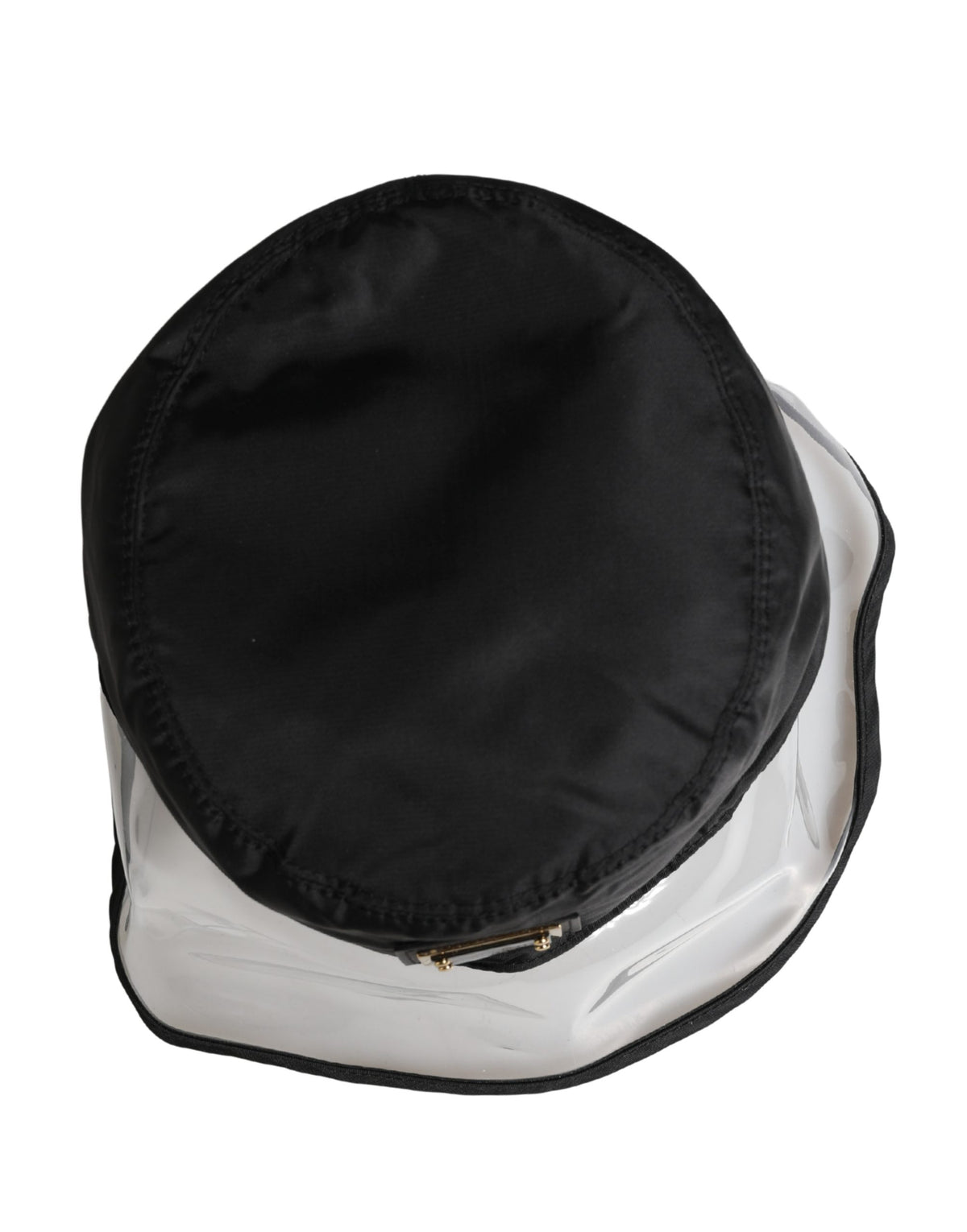 New Dolce & Gabbana Men Black Plastic Fisherman Bucket Capello Hat