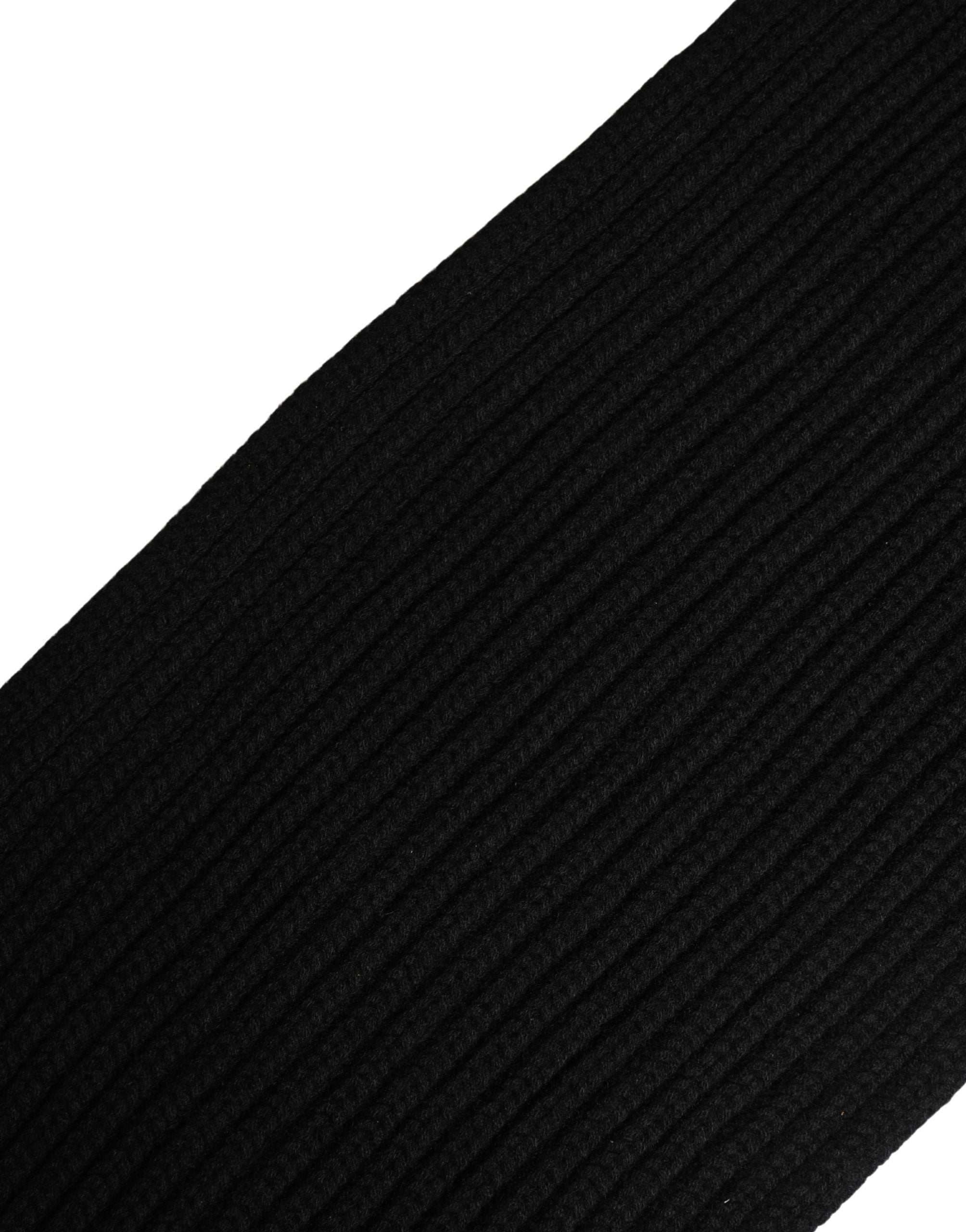 New Dolce & Gabbana Black Cashmere Knitted Men Neck Warmer One Size Scarf