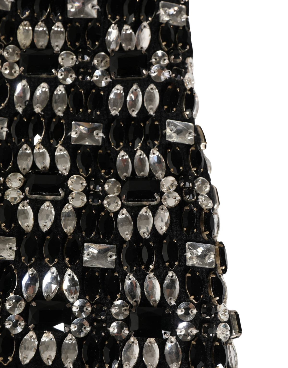 New Dolce & Gabbana Black Wool Crystal Embellished Balaclava Hat