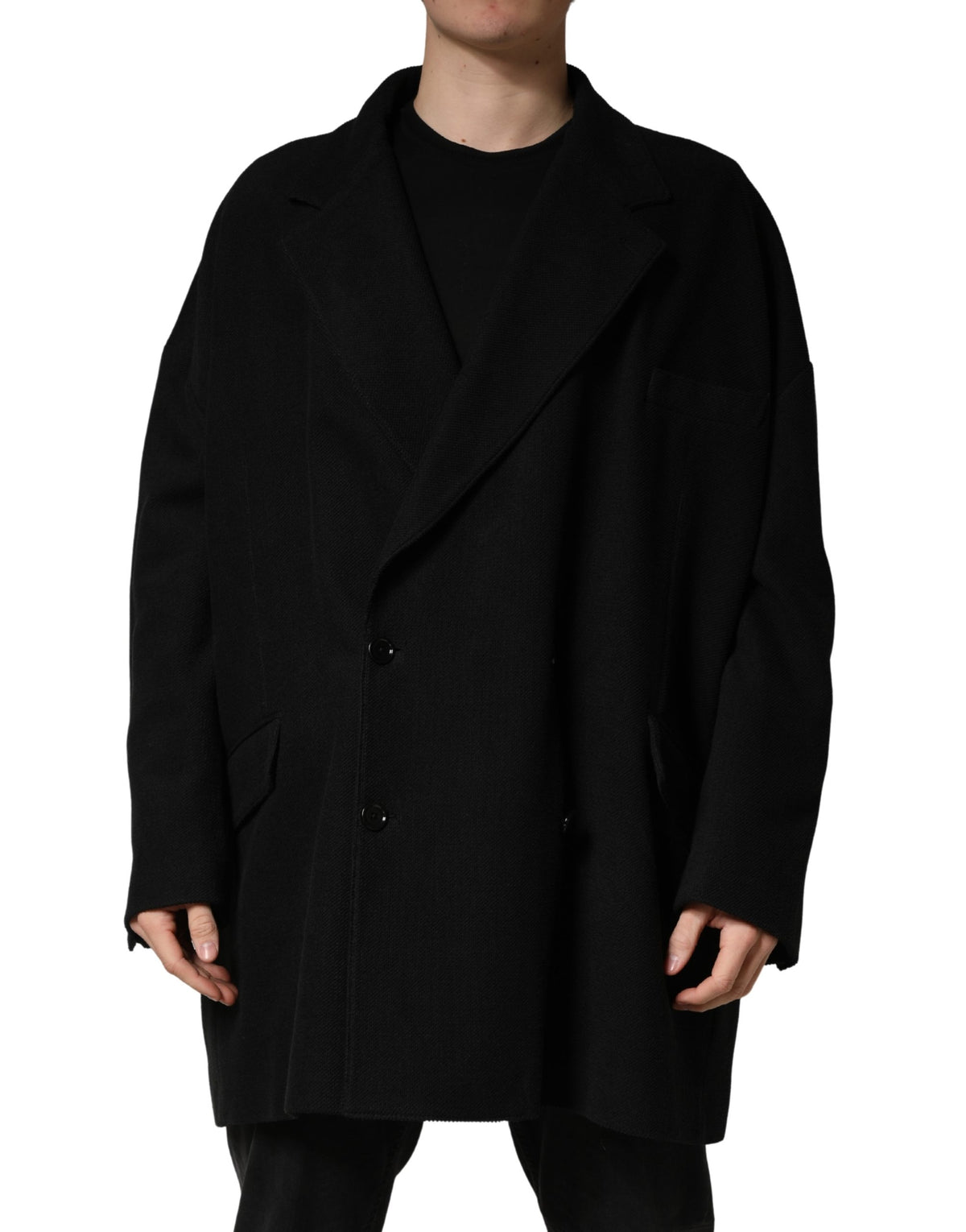 New Dolce & Gabbana Black Double Breasted 2 Buttons Suit Jacket