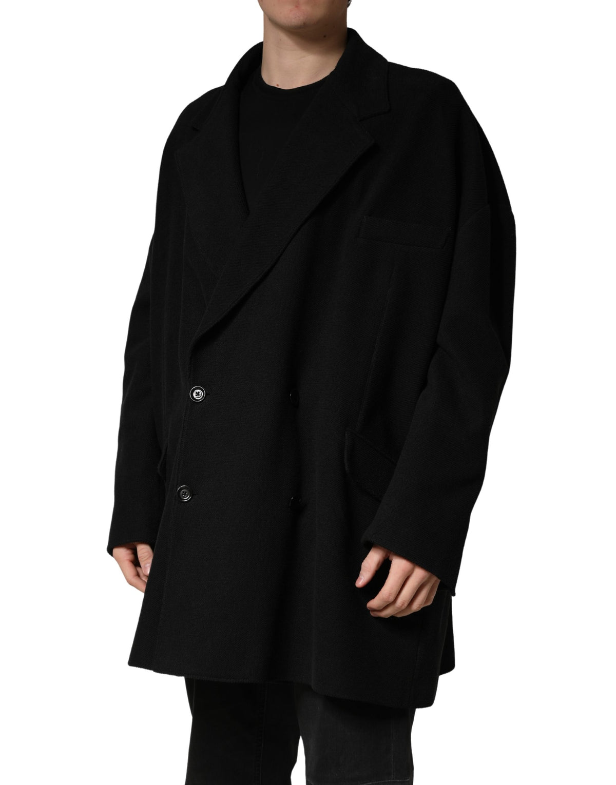 New Dolce & Gabbana Black Double Breasted 2 Buttons Suit Jacket