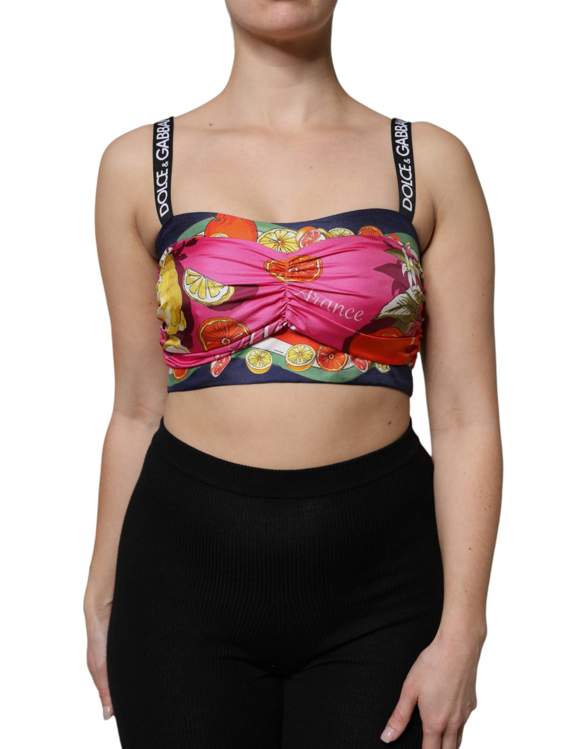 Dolce & Gabbana Silk Cropped Bustier Corset Top