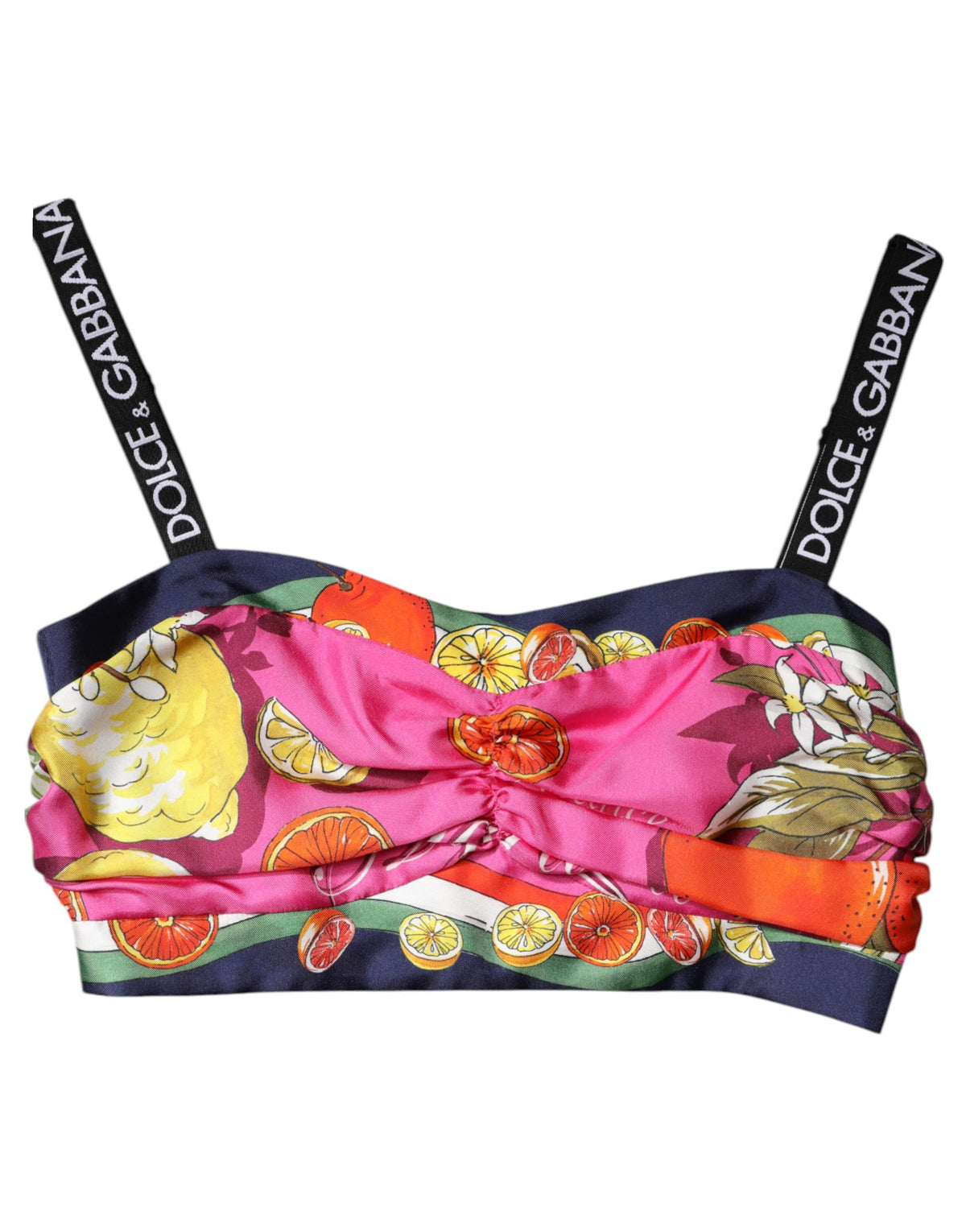 Dolce & Gabbana Silk Cropped Bustier Corset Top