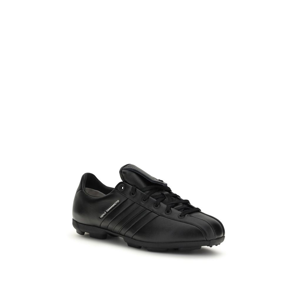 Y-3 Black Leather Athletic Sneakers
