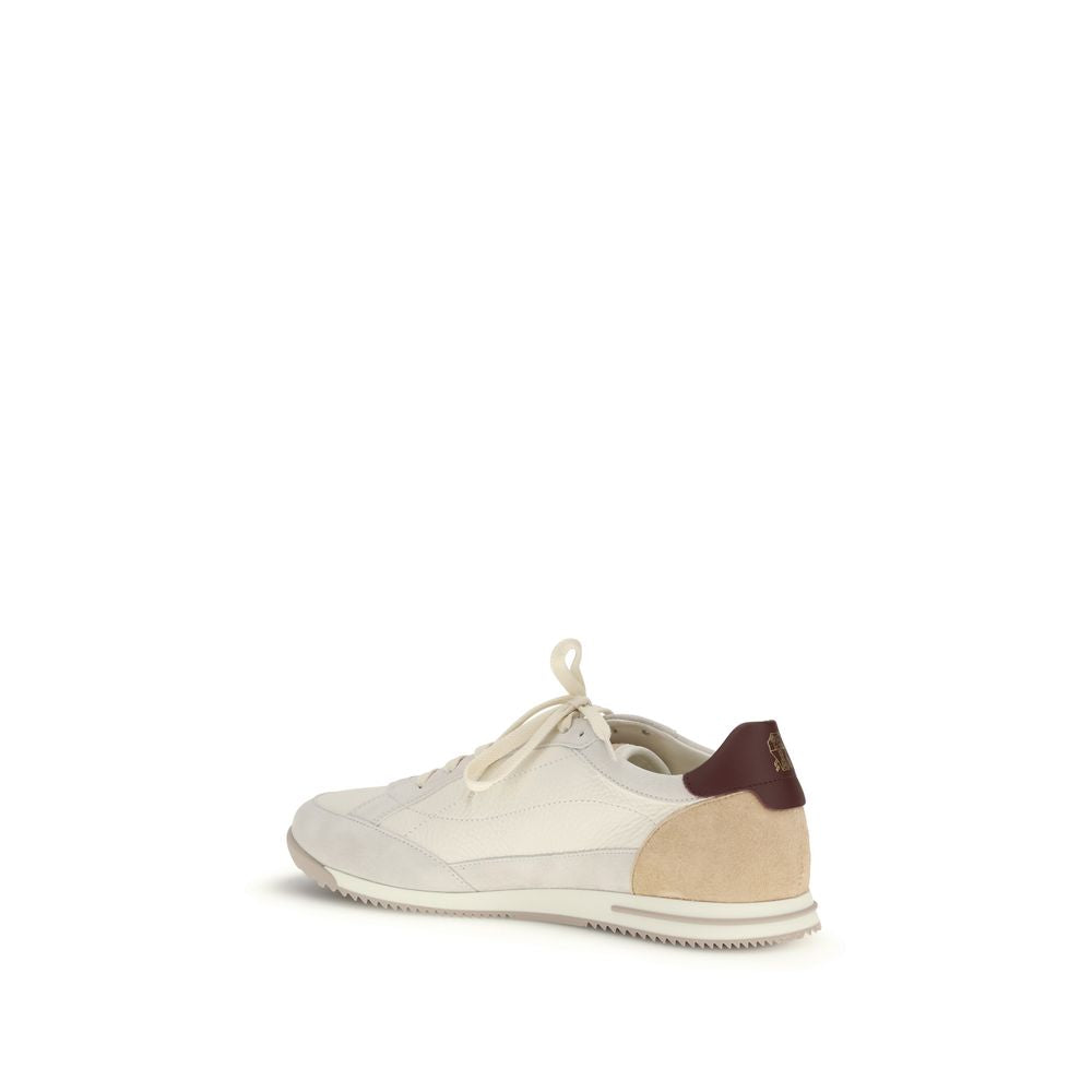Brunello Cucinelli Beige Leather Sneakers