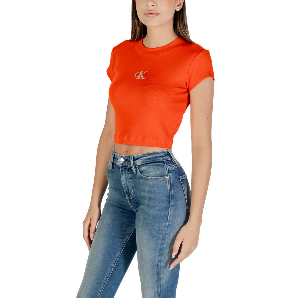 Calvin Klein Jeans Red Cotton T-Shirt