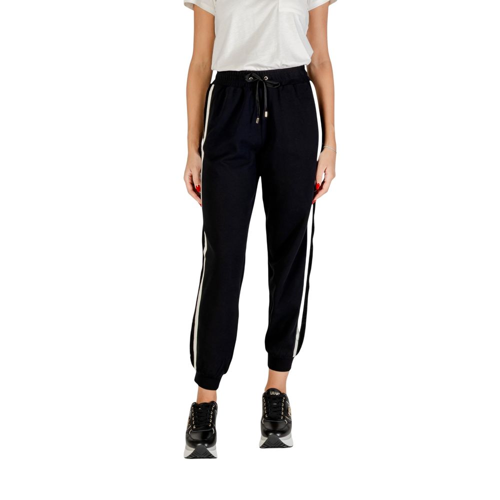 Liu Jo Black And White Cotton Joggers (Workout Pants)