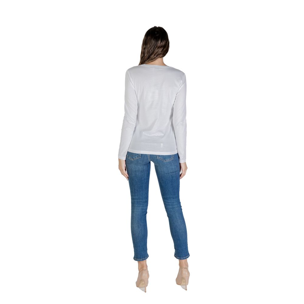 Liu Jo White Cotton Long Sleeve T-Shirt