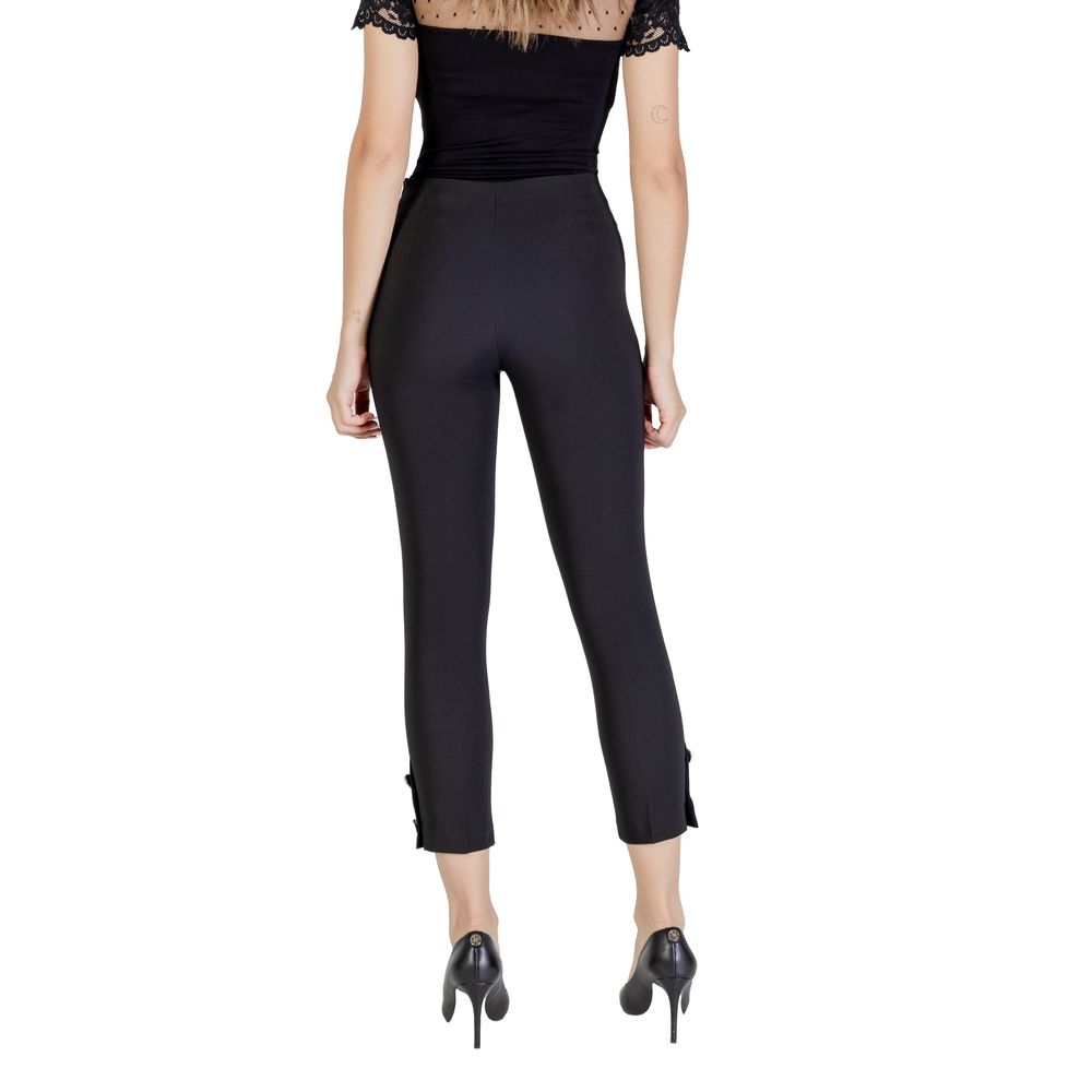 Rinascimento Black Polyester Casual Pants