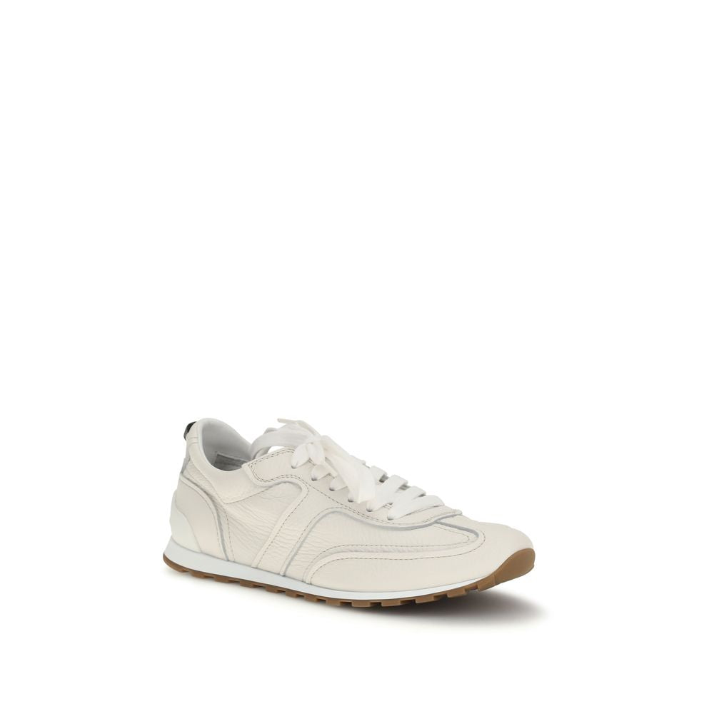 Brunello Cucinelli White Leather Low Top Sneakers