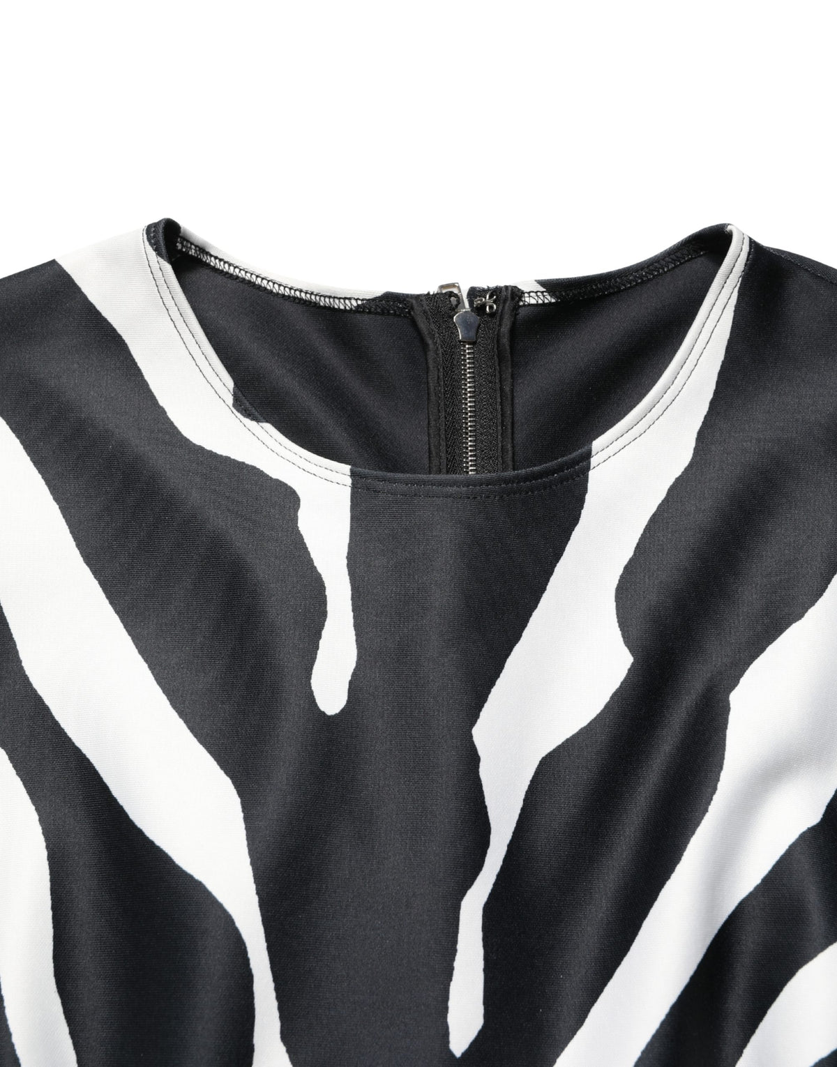 New Dolce & Gabbana Black White Zebra Pattern Jumpsuit