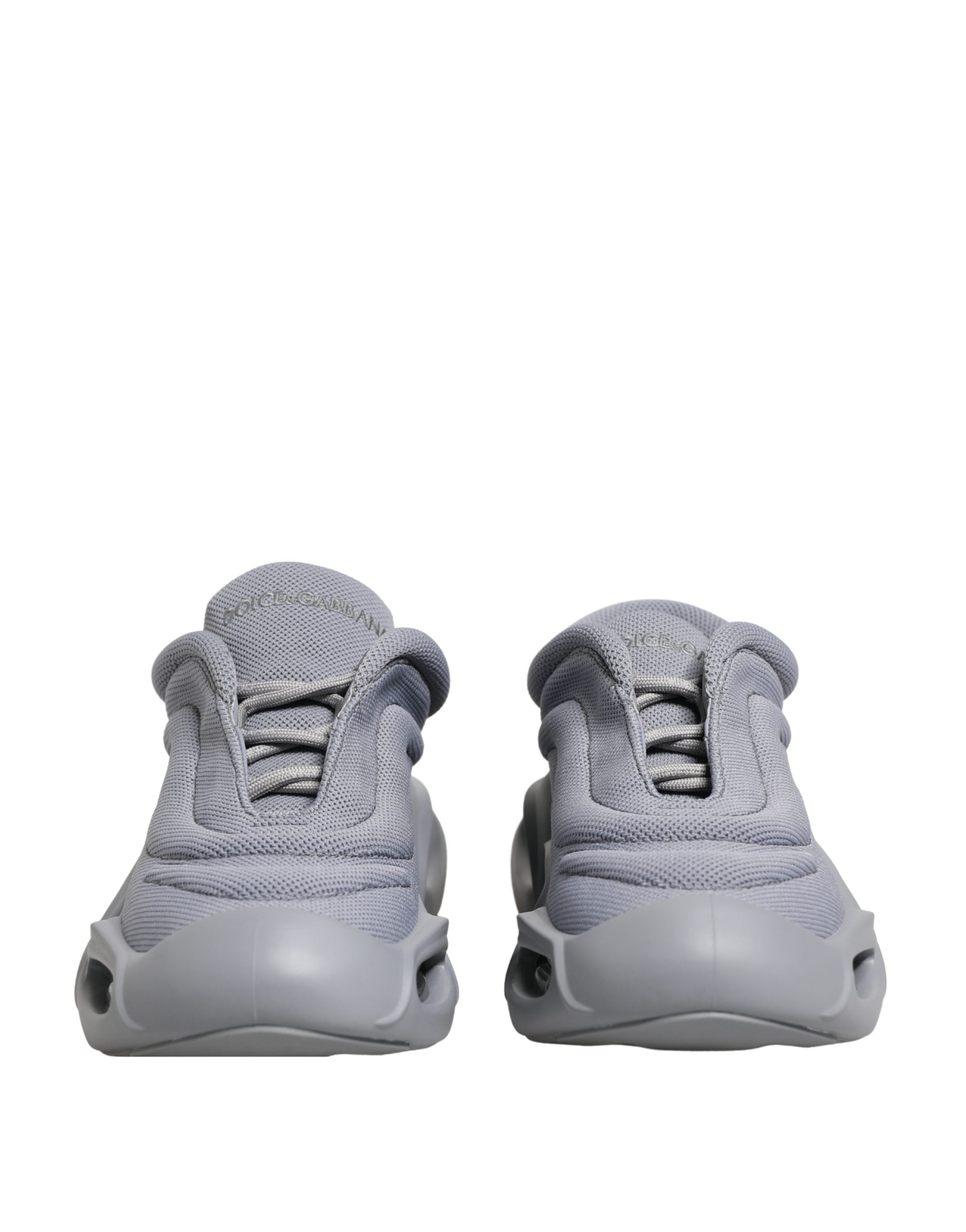 New Dolce & Gabbana Gray Slip On Wave Low Top Sneakers