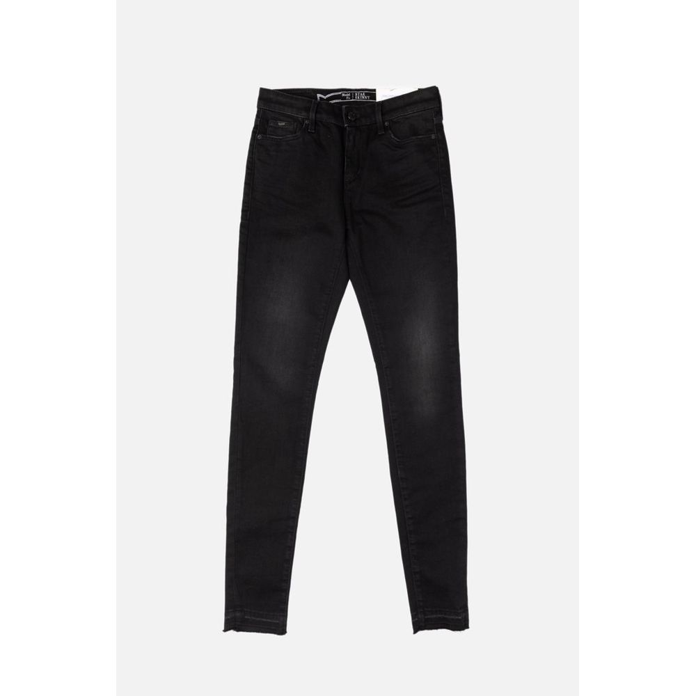 Gas Black Cotton Skinny Jeans