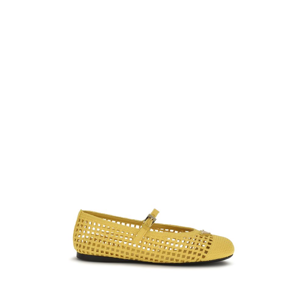 Prada Multicolor Cotton Ballet Flats