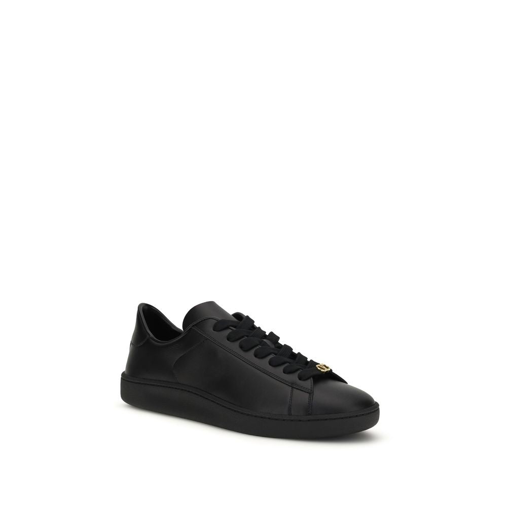 Valentino Garavani Black Leather Sneakers