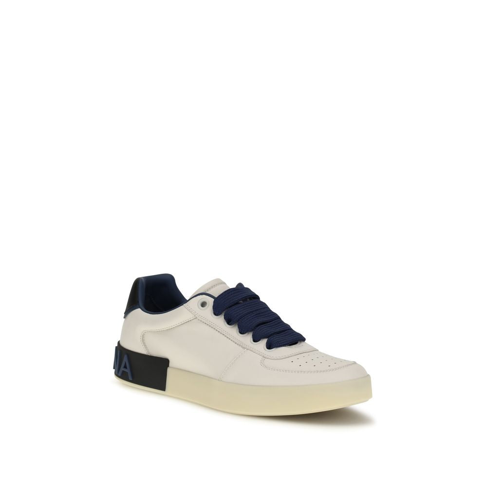 Dolce & Gabbana Multicolor Leather Low Top Sneakers