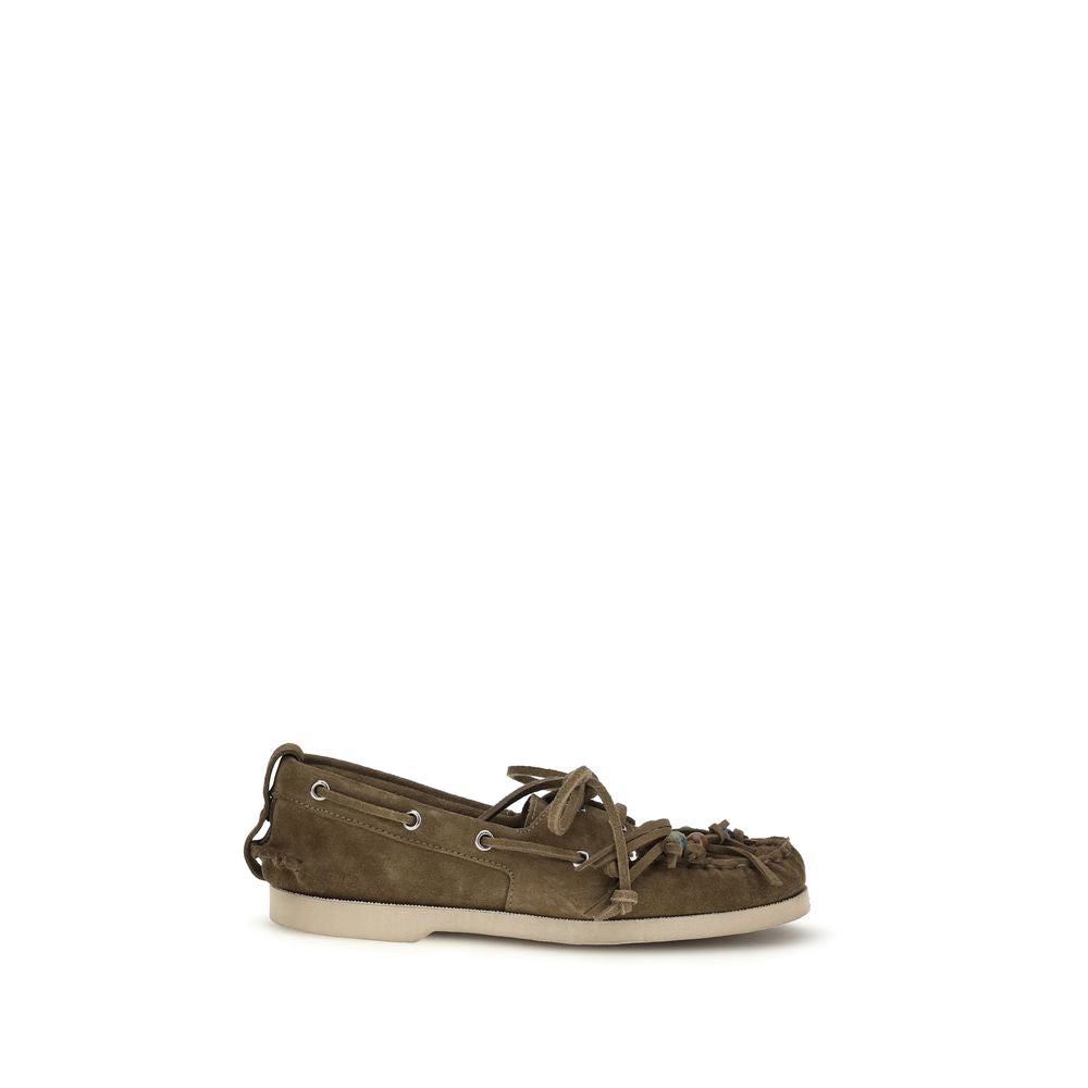 Golden Goose Bicolor Leather Slip-On Loafers