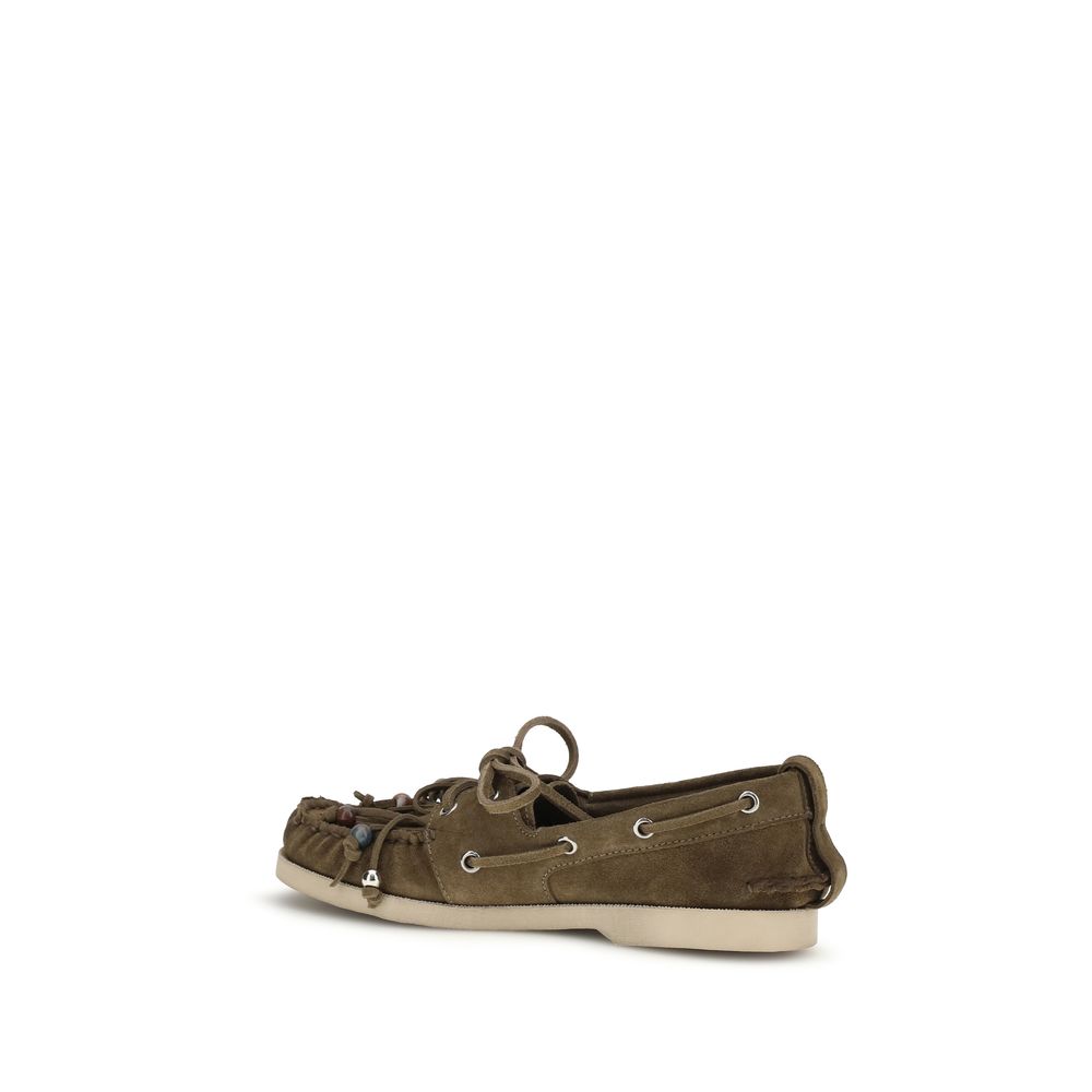 Golden Goose Bicolor Leather Slip-On Loafers