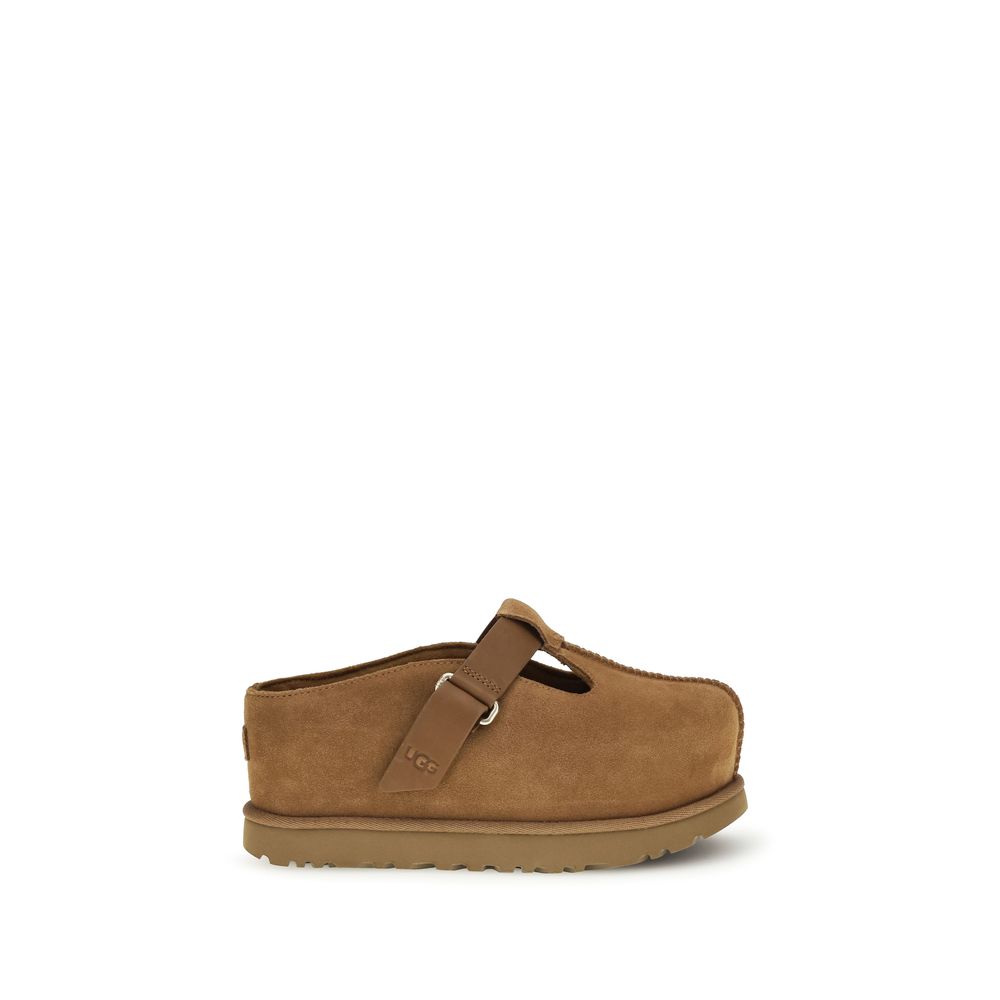 UGG Brown Leather Mules