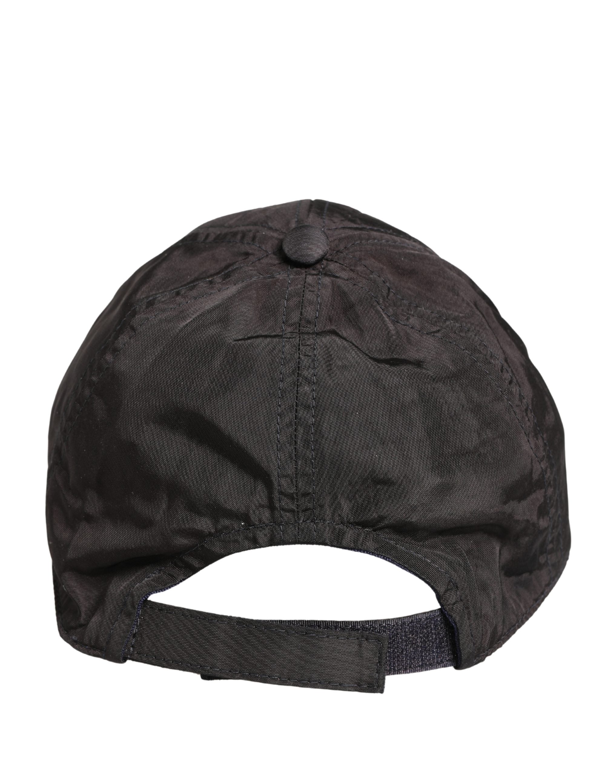New Dolce & Gabbana Men Black Cotton 6 Panels Baseball Cap Hat