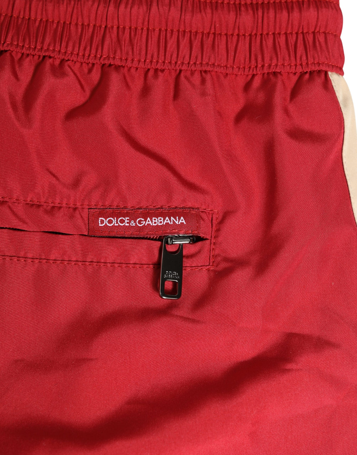 New Dolce & Gabbana Red Men Drawstring Shorts Swimwear
