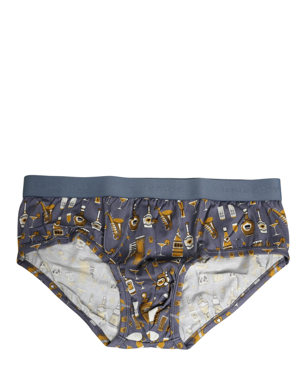 New Dolce & Gabbana Gray Jazz Cocktail Men Brando Brief Underwear