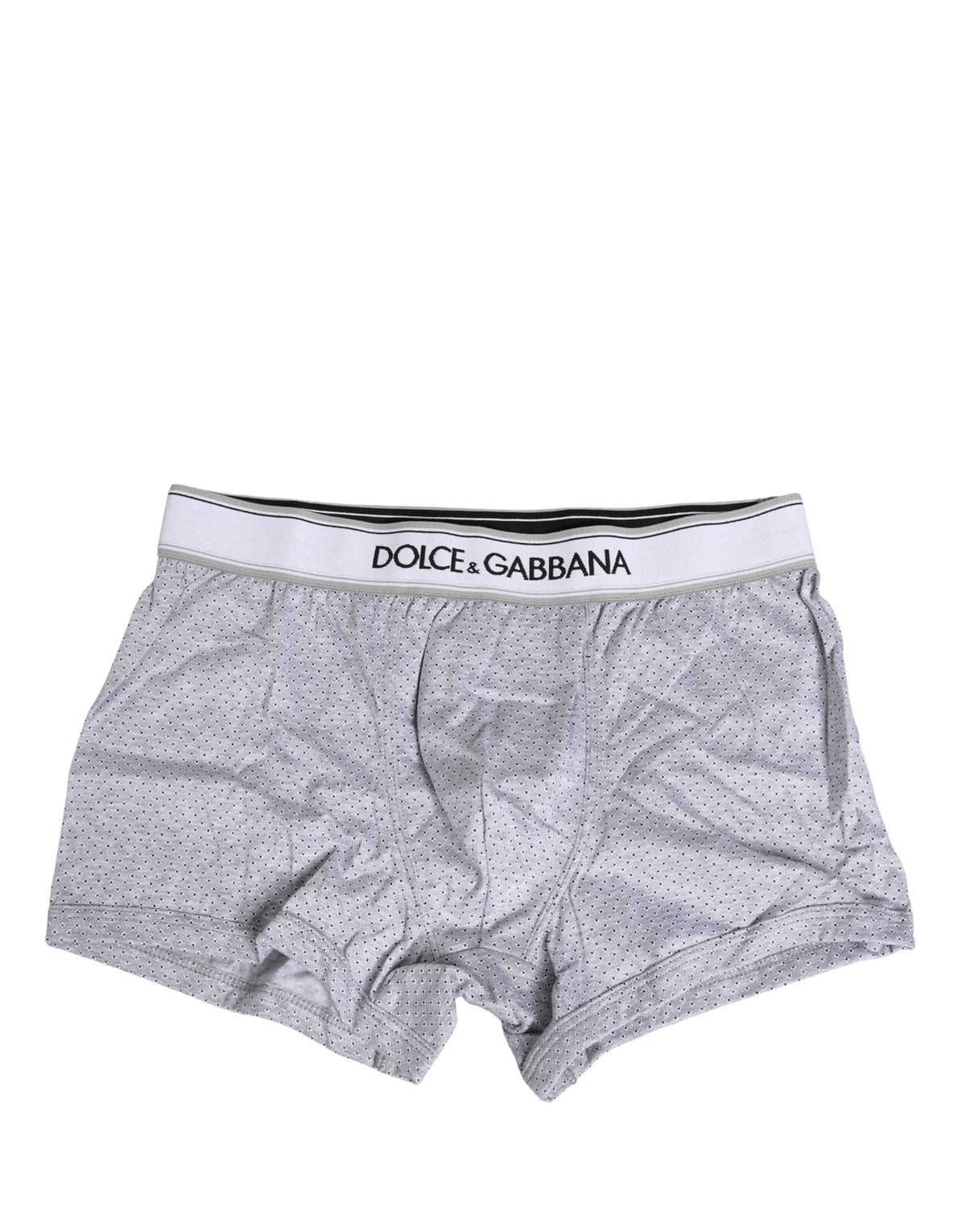New Dolce & Gabbana Gray Logo Cotton Men Regular Boxer Underwear