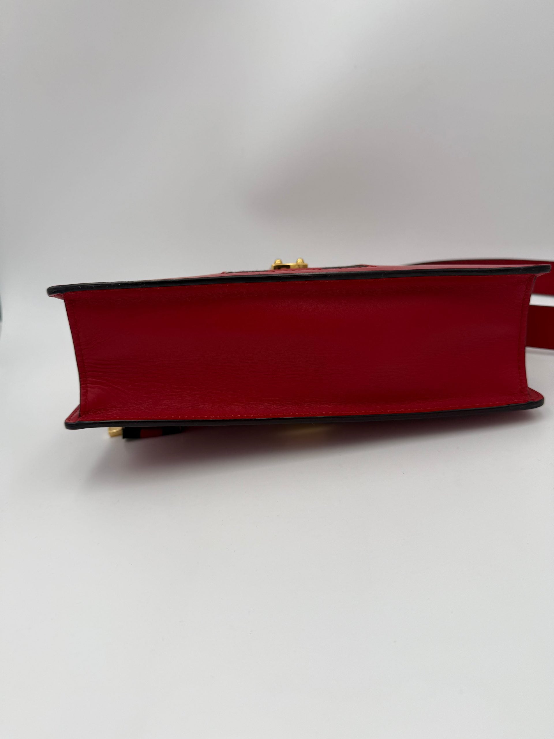 Pre-Owned Gucci GUCCI SYLVIE Red Handbag Multicolor Women's AB (Very Good — between Lightly Used and Used)
