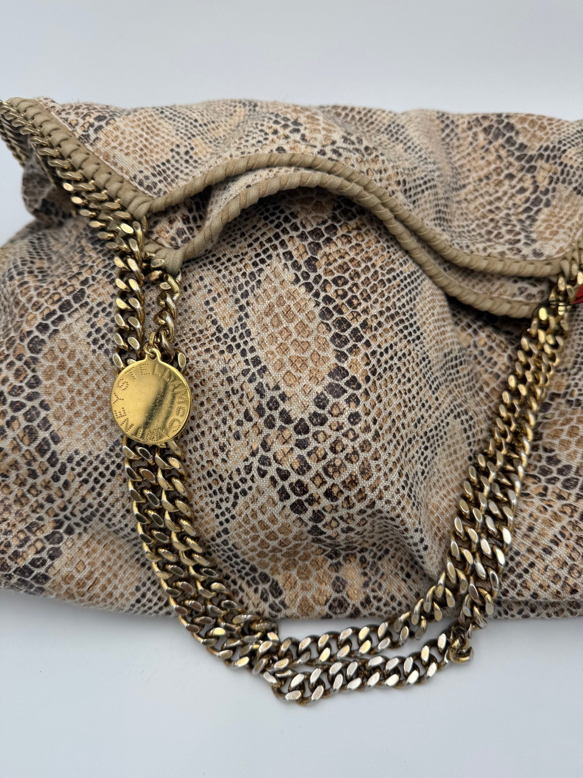 Pre-Owned Stella McCartney STELLA MCCARTNEY Falabella Grande Vegan Reptile Skin Handbag Multicolor Women's AB (Very Good — between Lightly Used and Used)