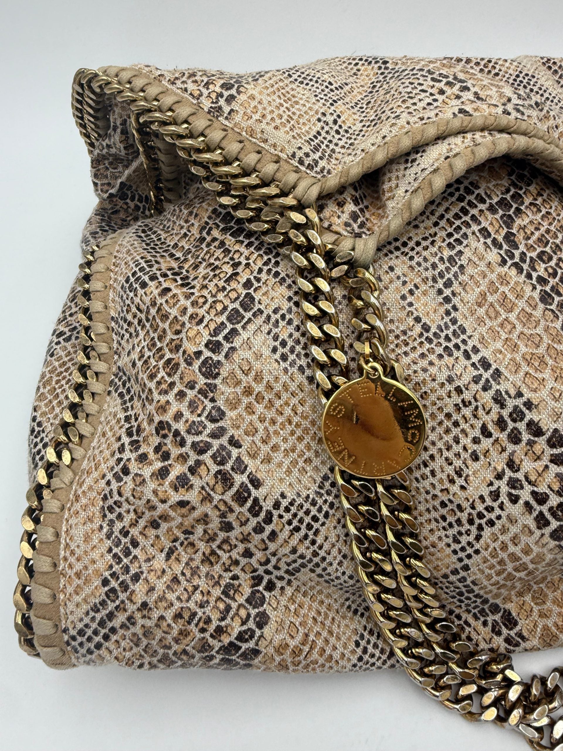 Pre-Owned Stella McCartney STELLA MCCARTNEY Falabella Grande Vegan Reptile Skin Handbag Multicolor Women's AB (Very Good — between Lightly Used and Used)