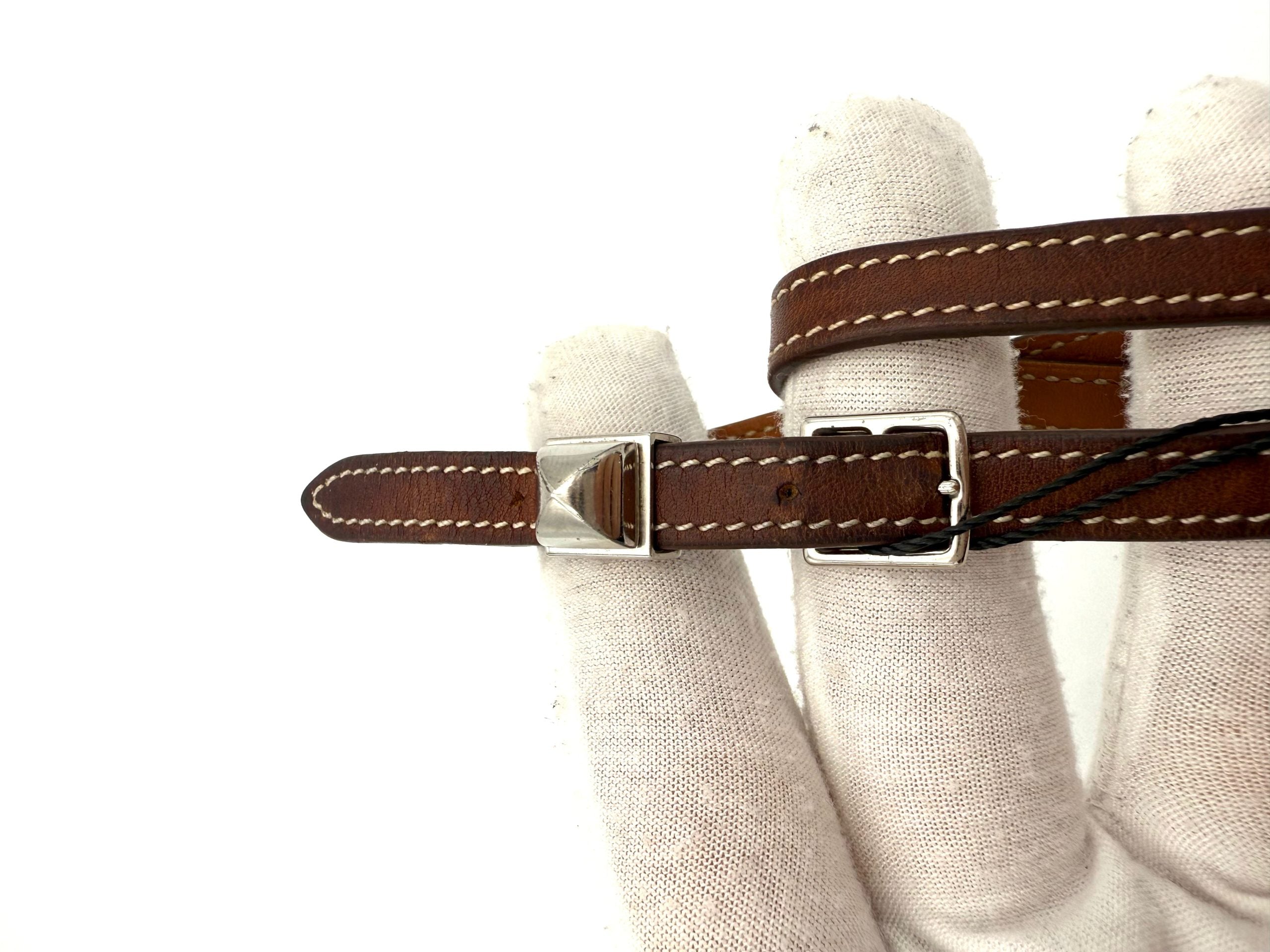 Pre-Owned Hermès HERMÈS MEDOR Bracelet White Women's AB (Very Good — between Lightly Used and Used)