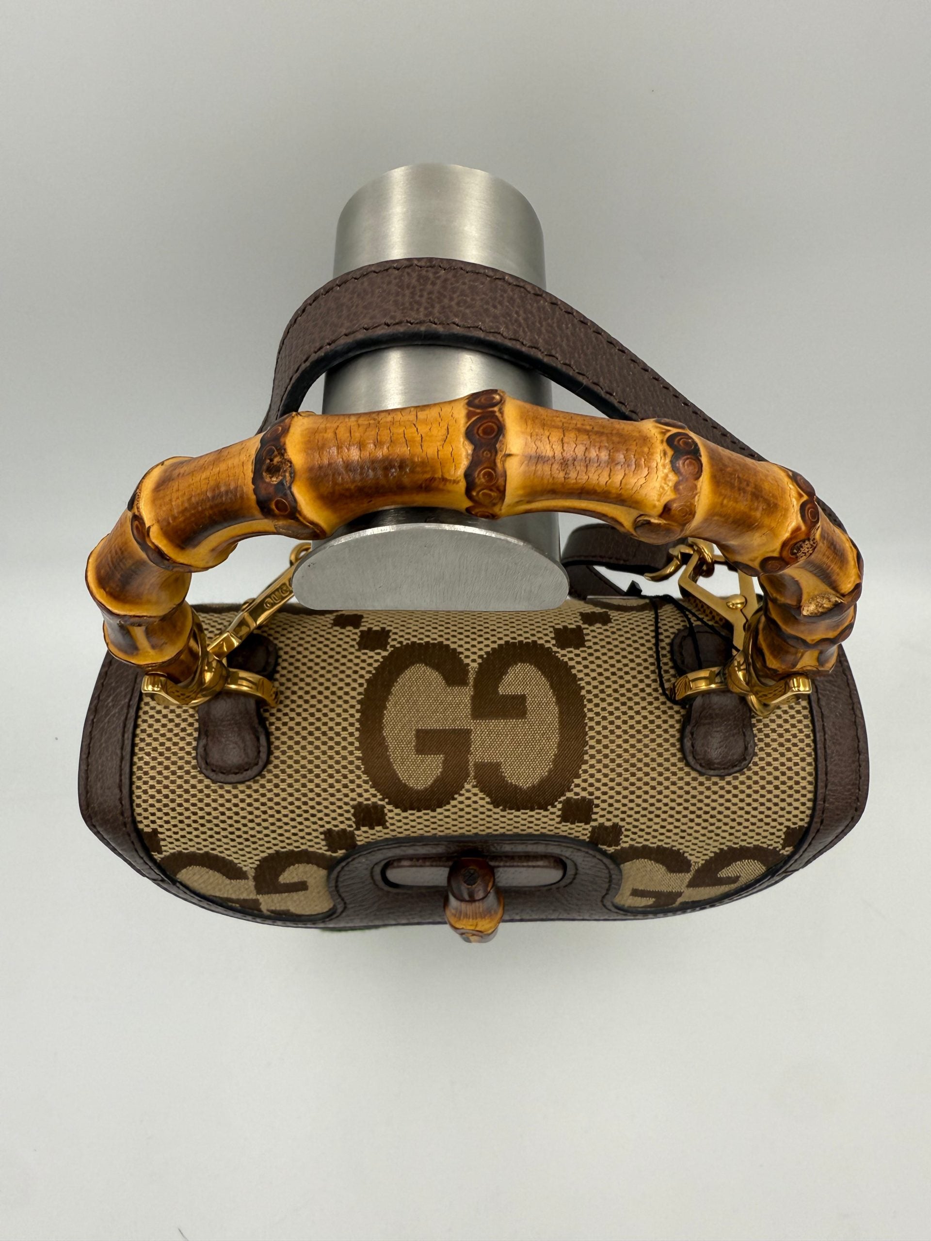 Pre-Owned Gucci GUCCI BAMBOO 1947 GG Canvas Handbag Multicolor Women's AB (Very Good — between Lightly Used and Used)