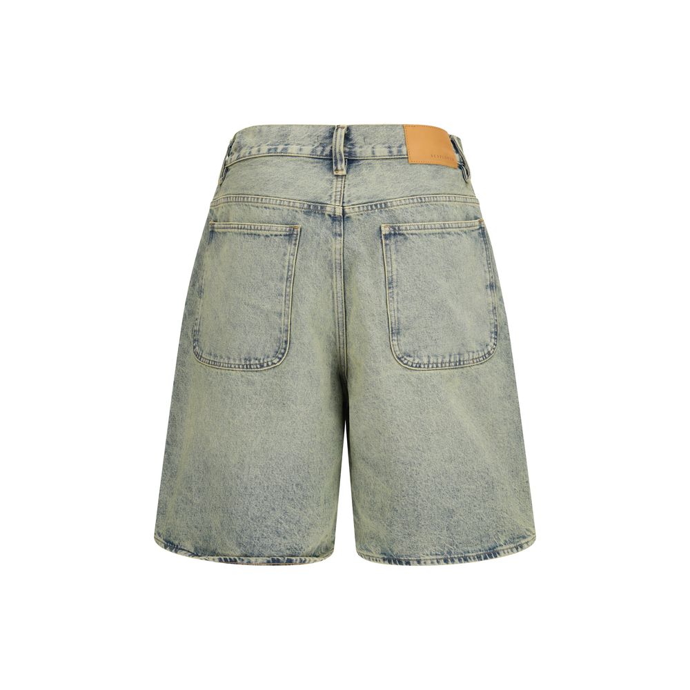 Sunflower Blue Cotton Bermuda Shorts
