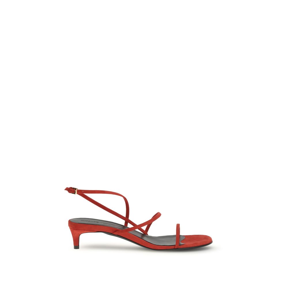 Khaite Multicolor Leather Stiletto Heel Sandals
