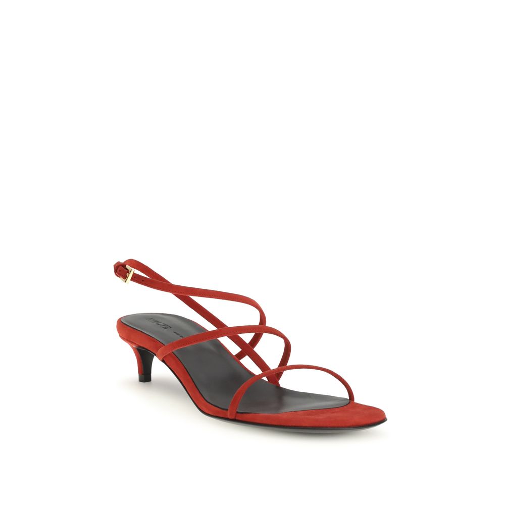 Khaite Multicolor Leather Stiletto Heel Sandals