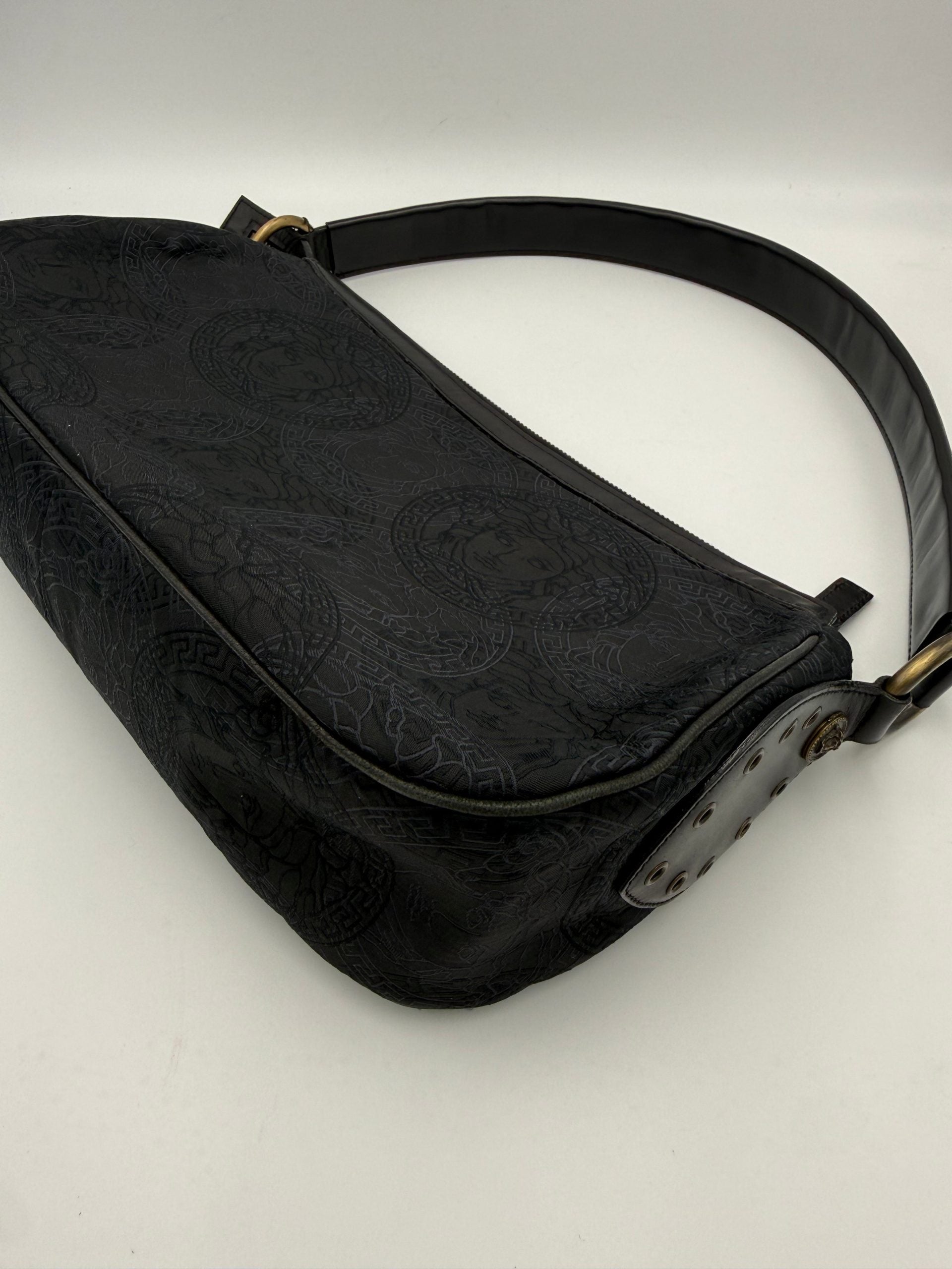 Pre-Owned Versace VERSACE Medusa Jacquard Shoulder Bag White Women's AB (Very Good — between Lightly Used and Used)