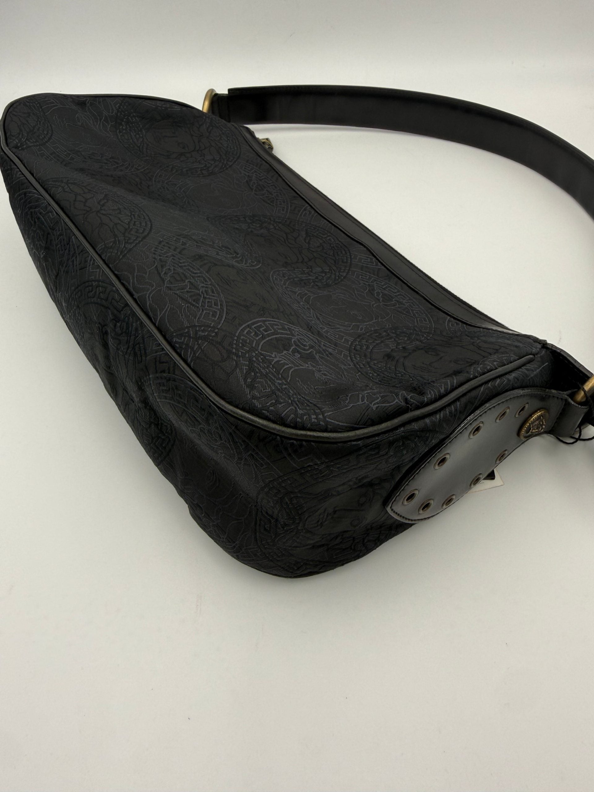 Pre-Owned Versace VERSACE Medusa Jacquard Shoulder Bag White Women's AB (Very Good — between Lightly Used and Used)