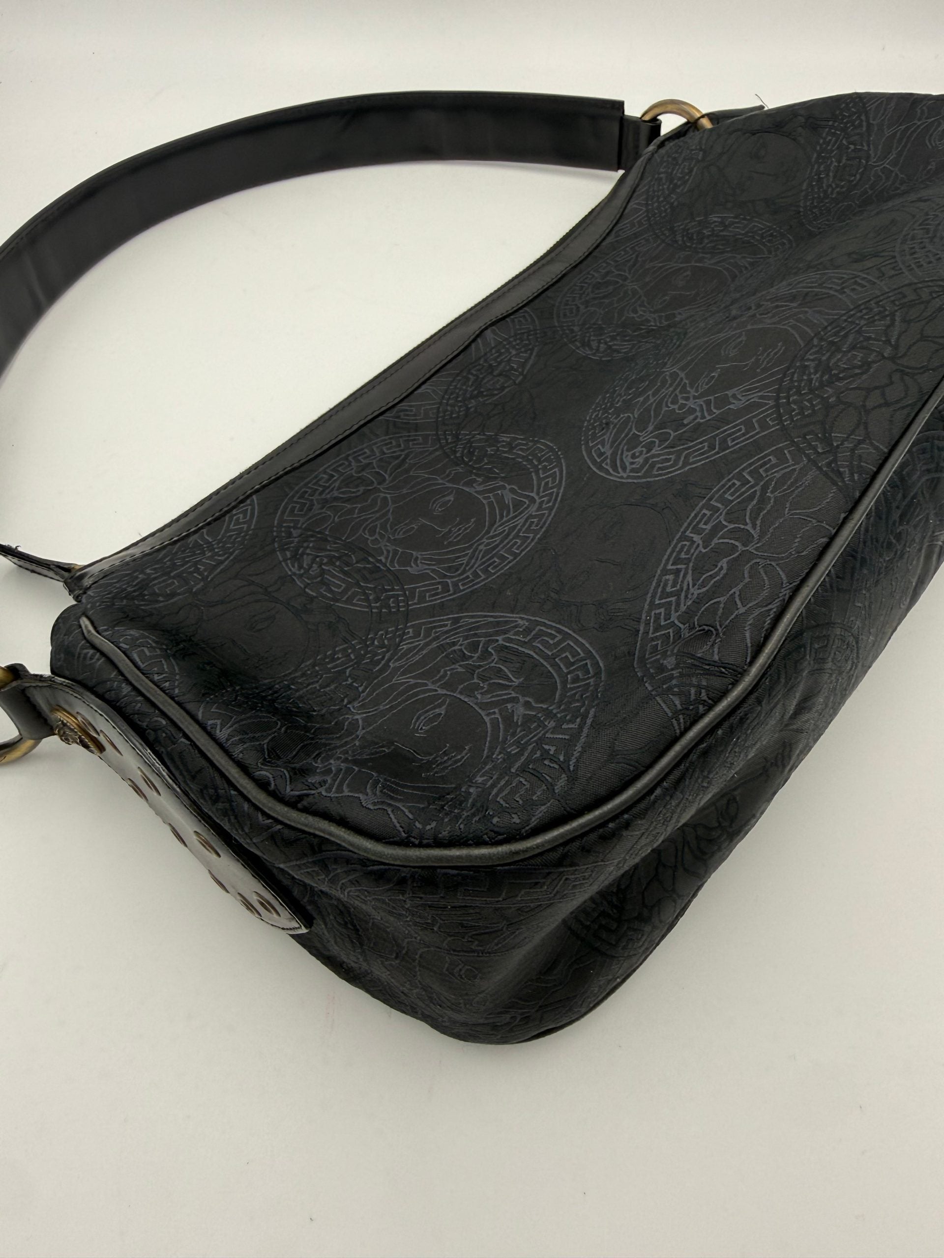 Pre-Owned Versace VERSACE Medusa Jacquard Shoulder Bag White Women's AB (Very Good — between Lightly Used and Used)