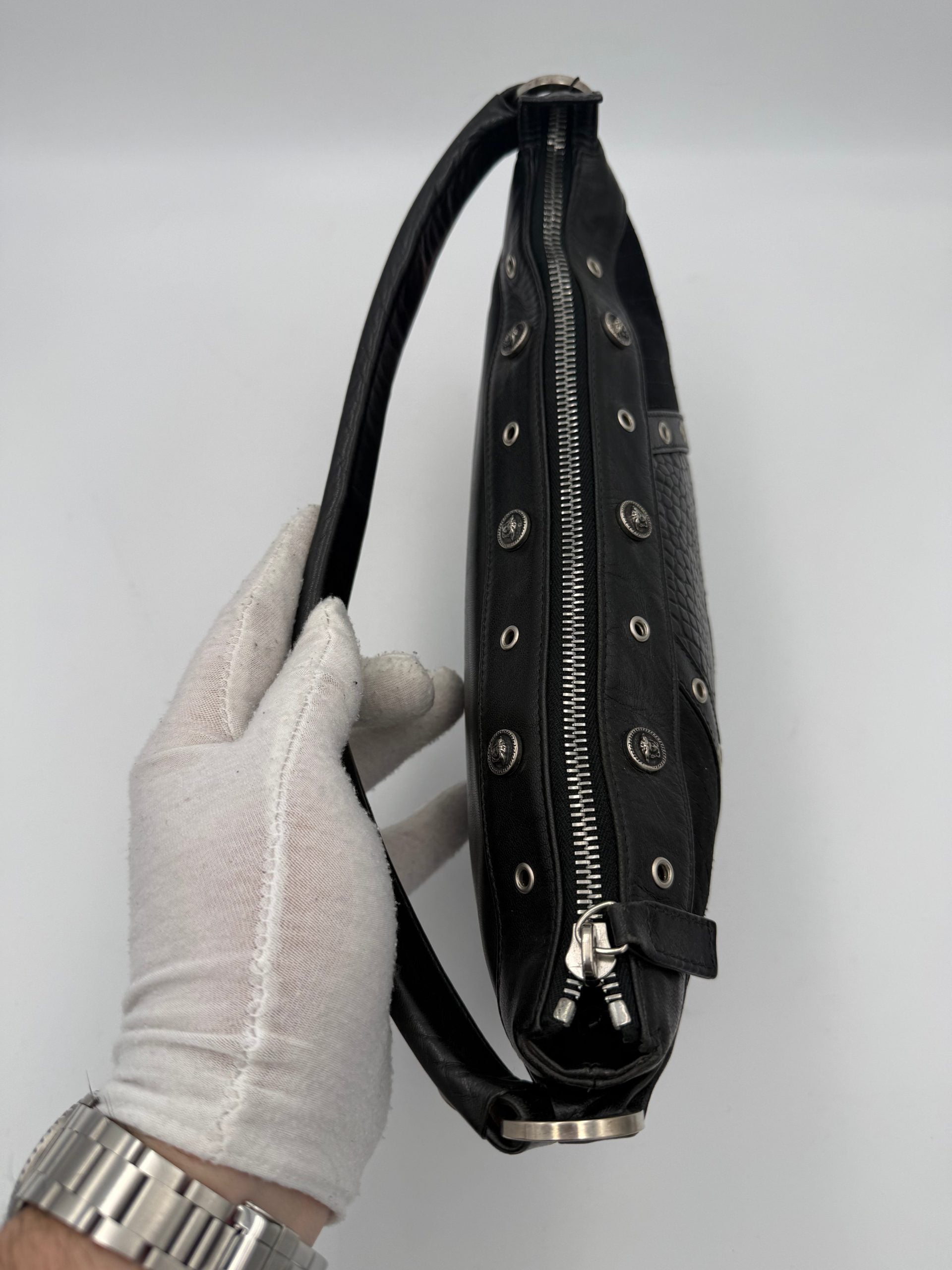 Versace VERSACE Shoulder Bag in Studded Leather - PreLoved & Luxe
