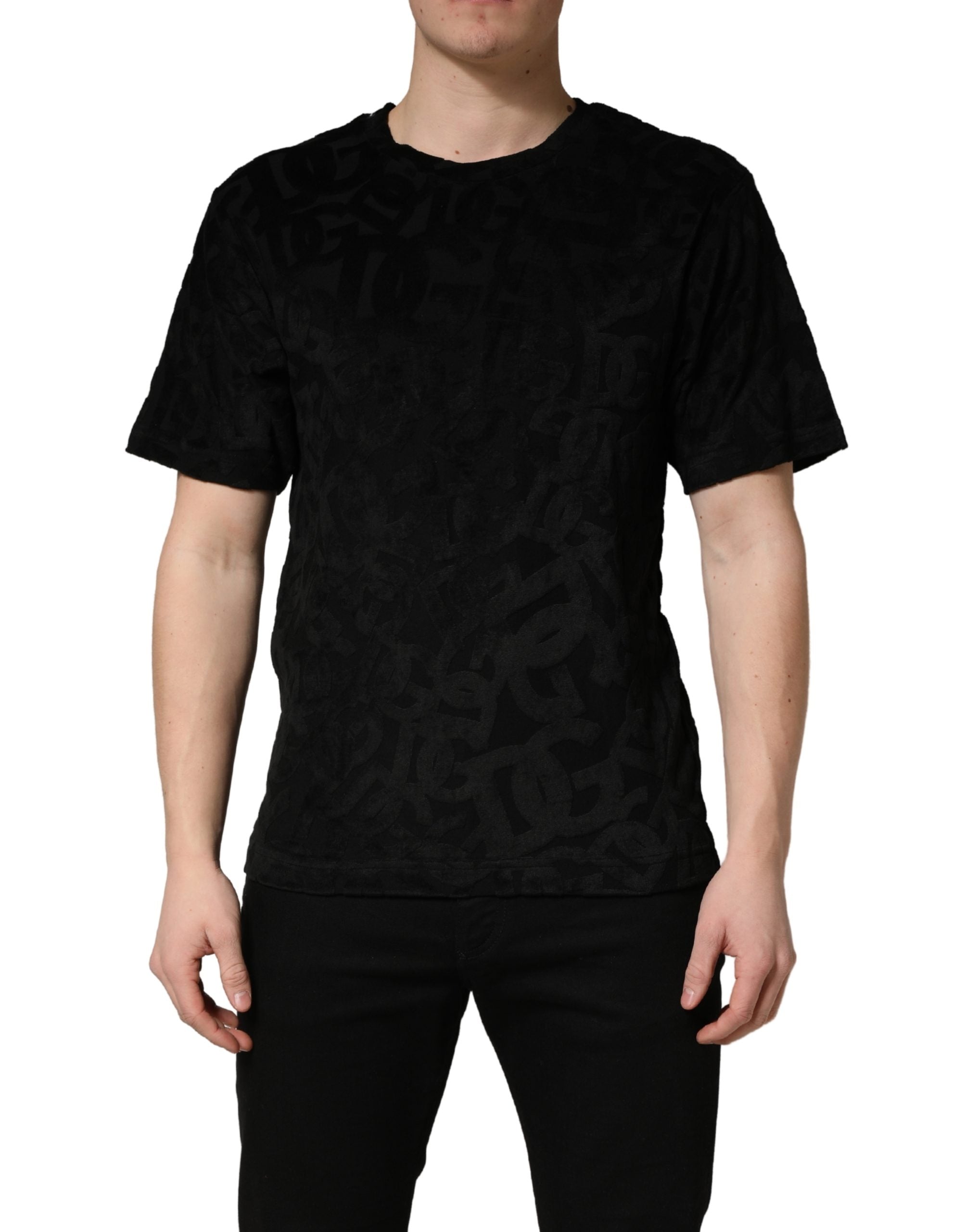 Dolce & Gabbana Black DG Mania Logo Print Casual T-shirt