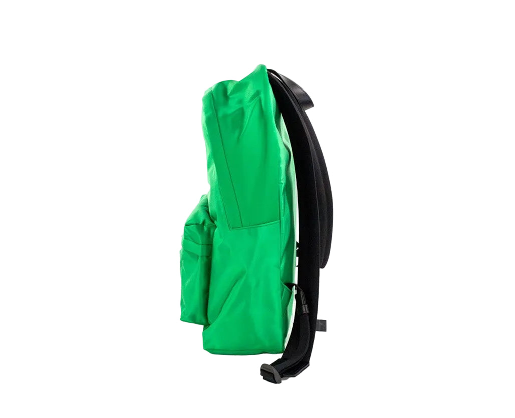 Versace Large Bright Green Nylon Fabric Medusa Shoulder Backpack Bookbag - PreLoved & Luxe