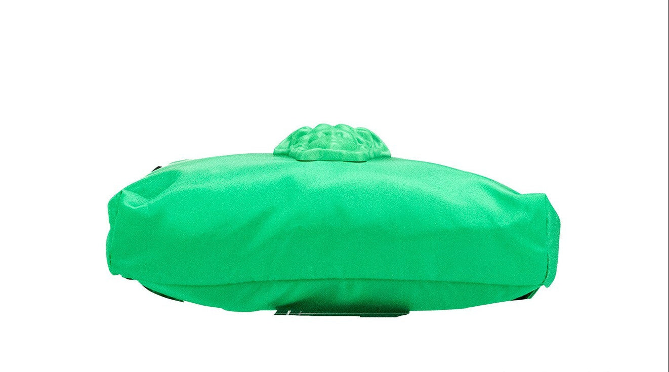 Versace Small Bright Green Nylon Matte Medusa Belt Bag Waist Fanny Pack Purse - PreLoved & Luxe