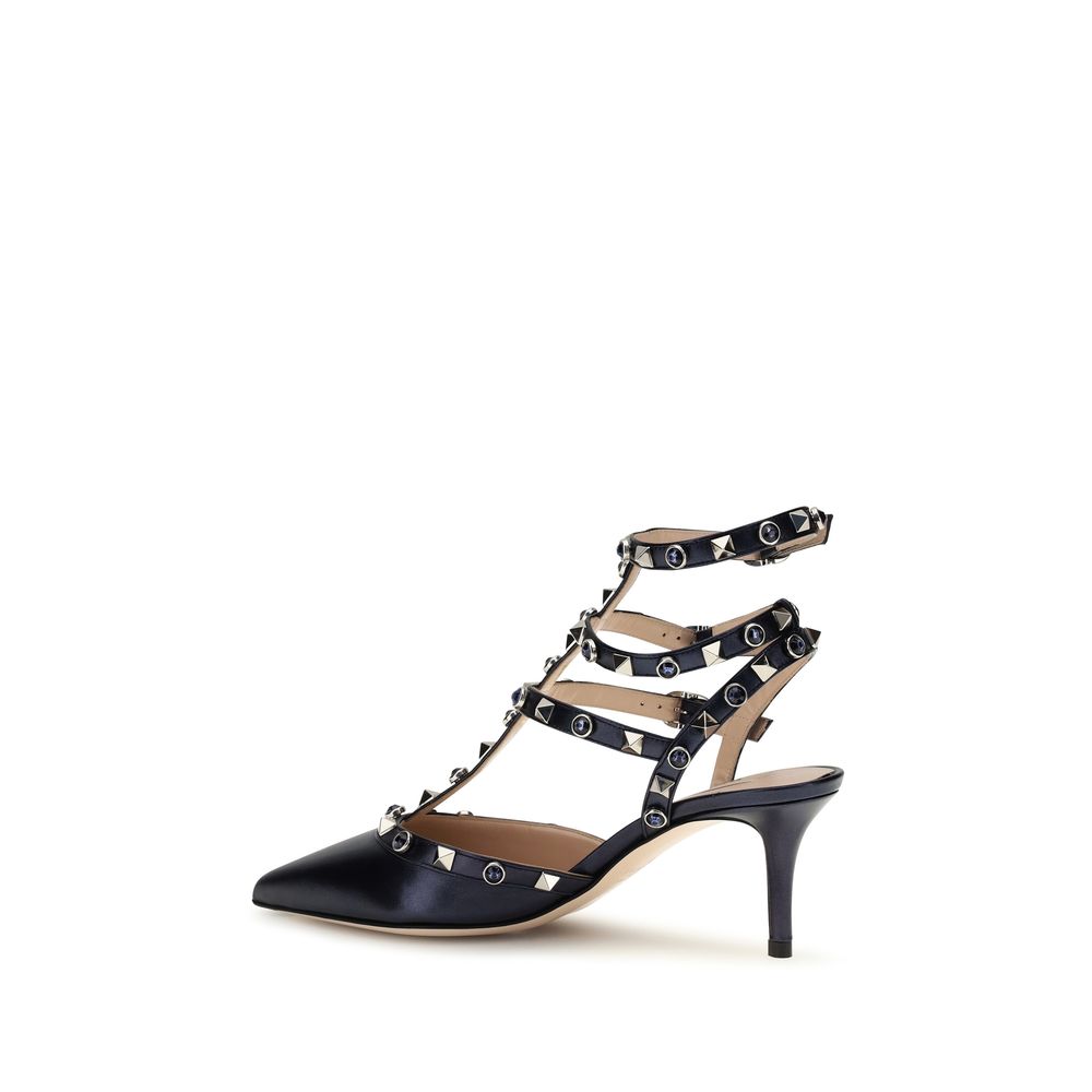 Valentino Garavani Blue Leather High Heel Pumps