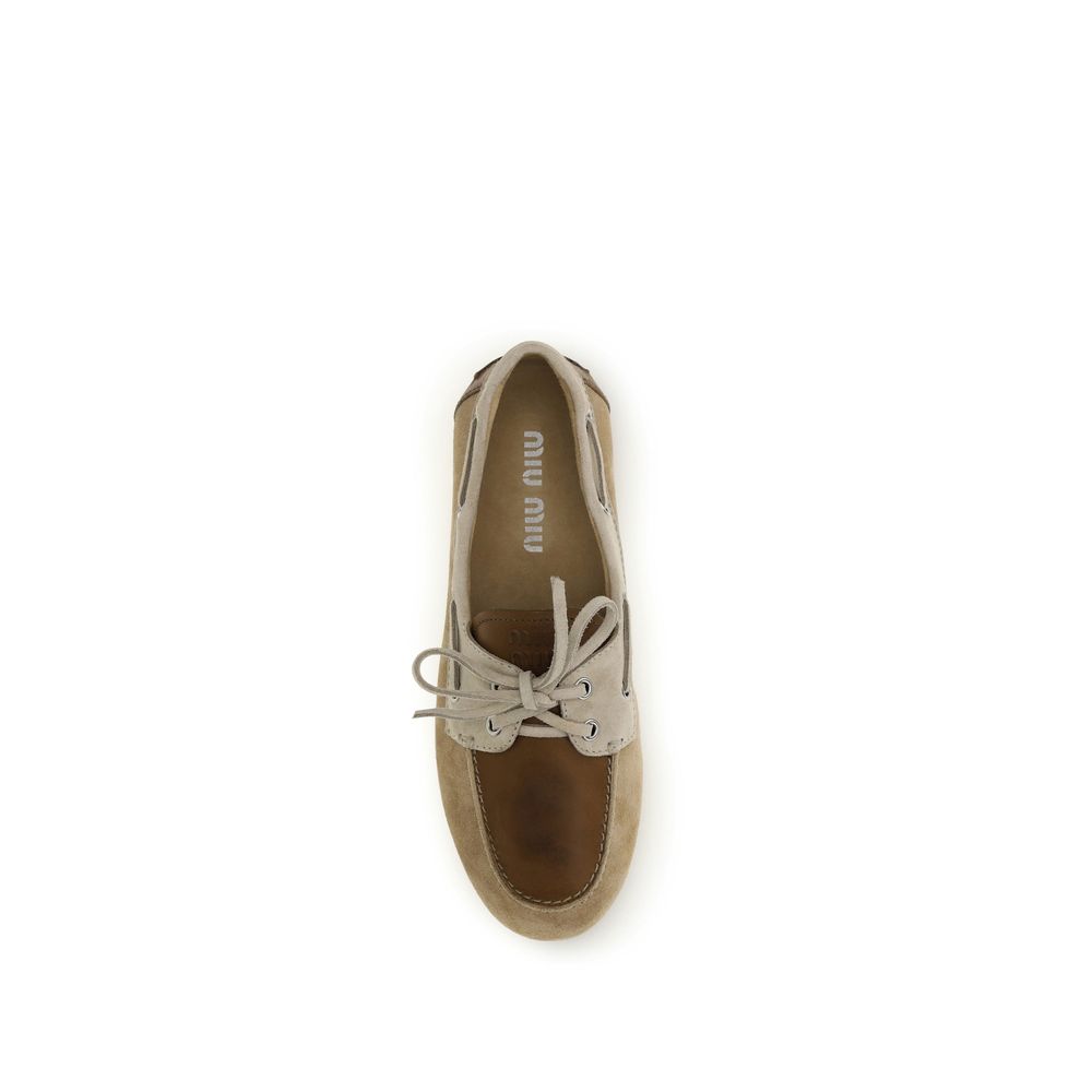 Miu Miu Multicolor Leather Slip-On Loafers