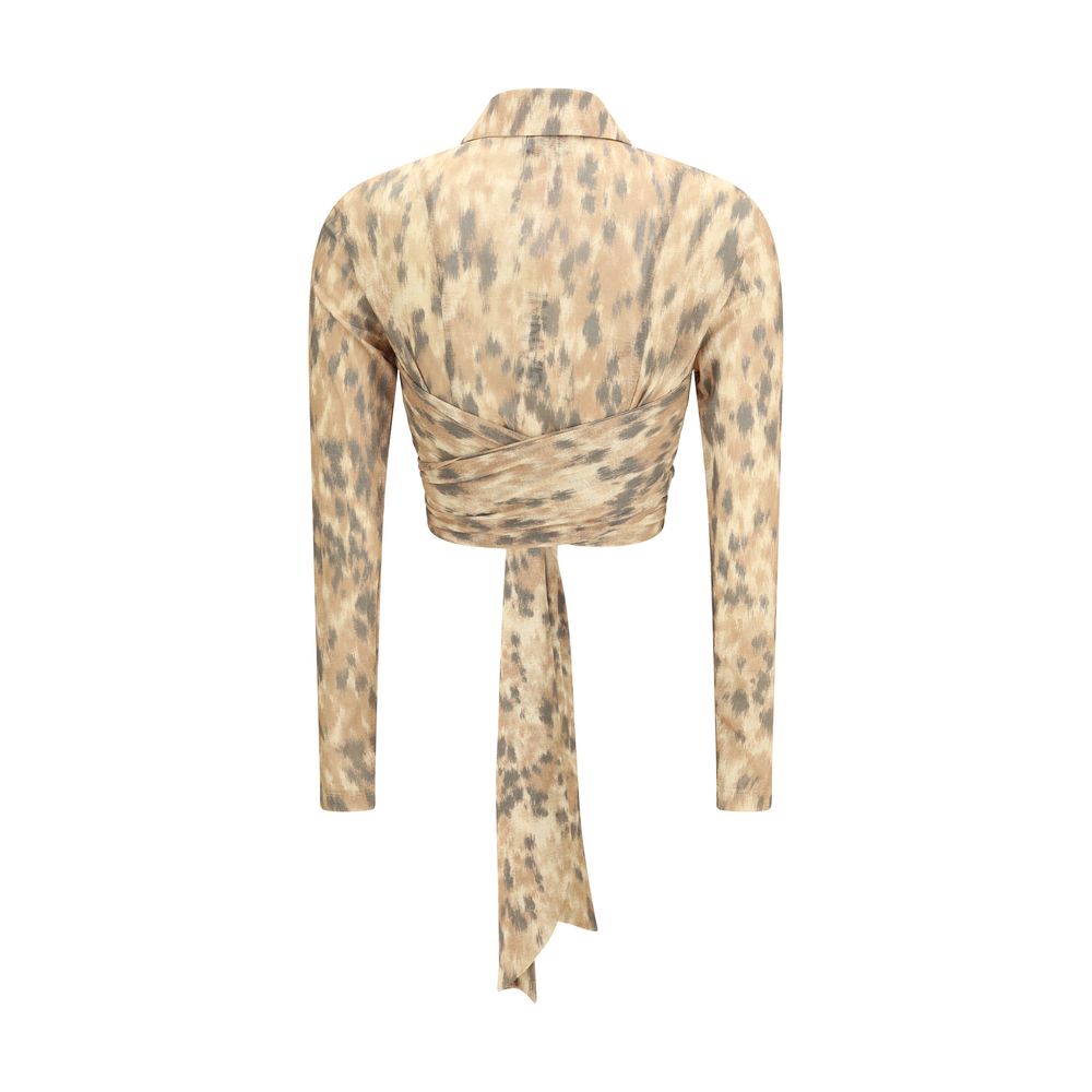 Ganni Beige Recycled Blouse