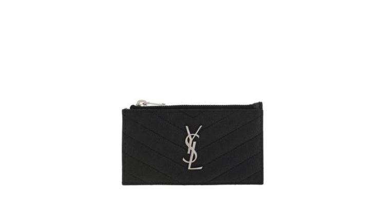 Saint Laurent Black Calf Leather Bos Taurus Wallet