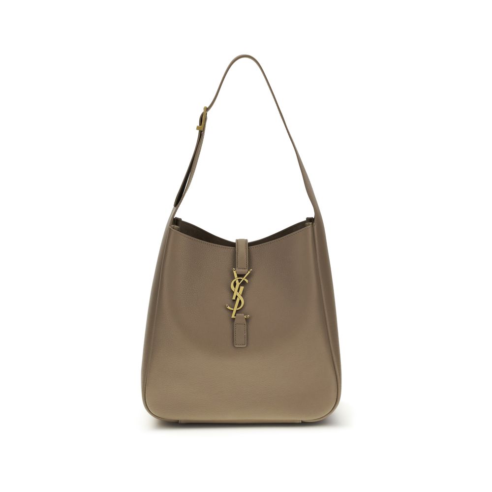 Saint Laurent Gray Leather Shoulder Bag