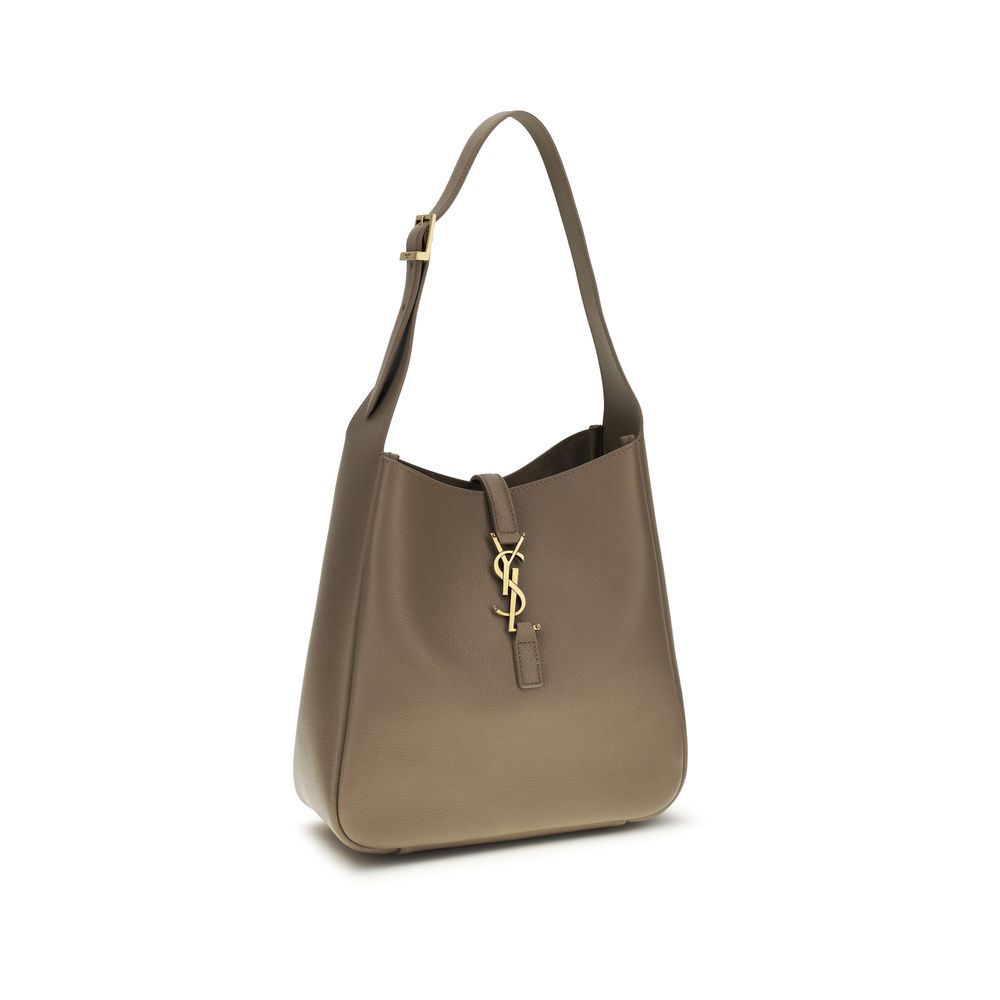 Saint Laurent Gray Leather Shoulder Bag